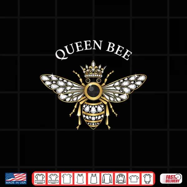 Design Queen Bee Floral Crown Bee Illustration Nature Outdoors Shirt