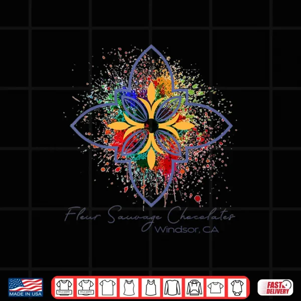 Design Rainbow Splatter Chocolate Shop Shirt