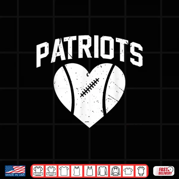 Design Retro Patriots School Spirit Go Patriots Love Shirt