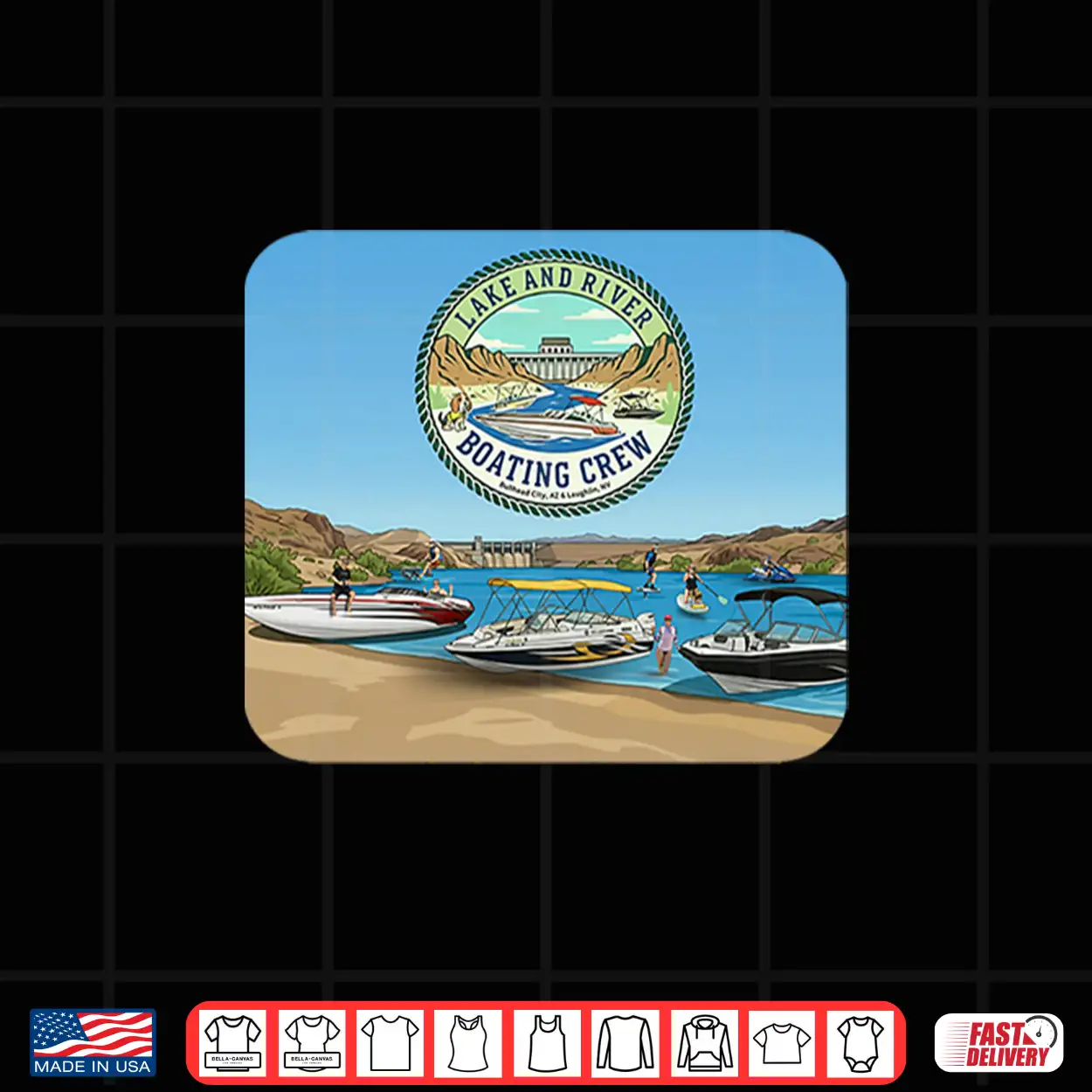 River And Lake Boating Crew With Boats Jet Ski E Foil Shirt River And Lake Boating Crew With Boats Jet Ski E Foil Shirt