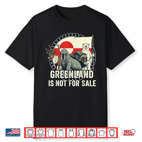 Greenland Not For Sale Greenland Flag Animals Greenlanders Shirt
