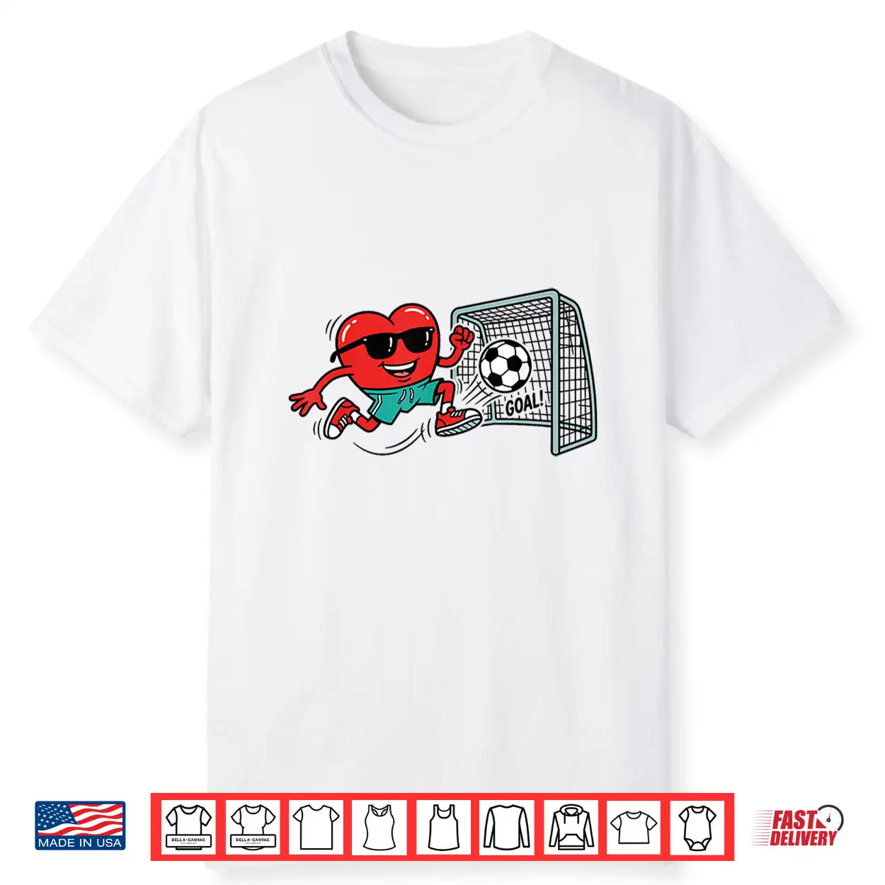 Heart Valentines Day Soccer Men Boys Kids Teens Shirt Heart Valentines Day Soccer Men Boys Kids Teens Shirt