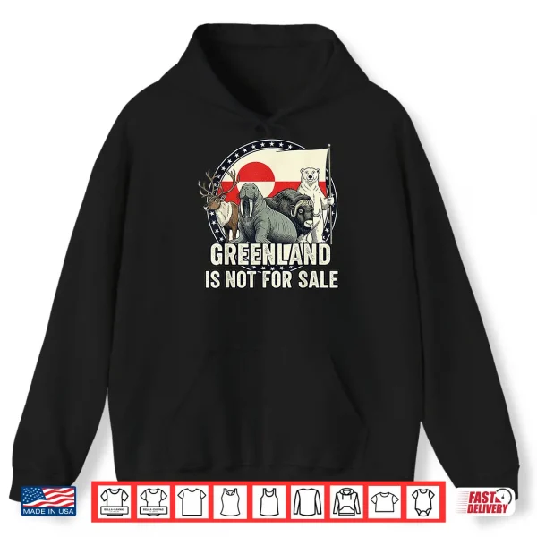 Hoodie Greenland Not For Sale Greenland Flag Animals Greenlanders Shirt