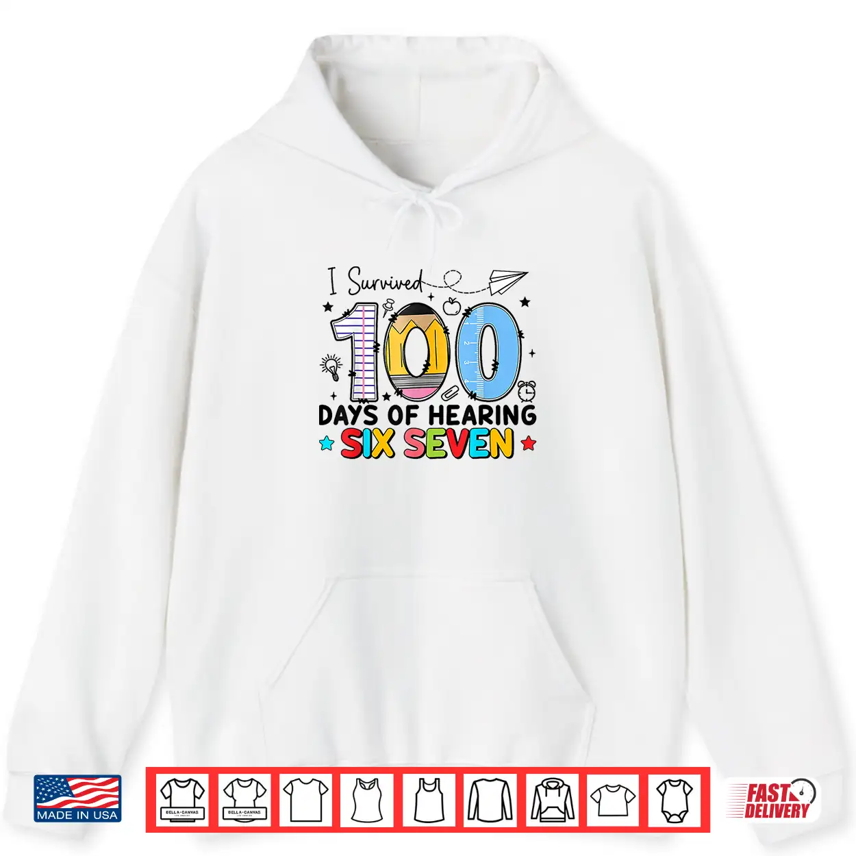 I Survived 100 Days Of Hearing 67 Preppy 100Th Teacher Kids Shirt I Survived 100 Days Of Hearing 67 Preppy 100Th Teacher Kids Shirt
