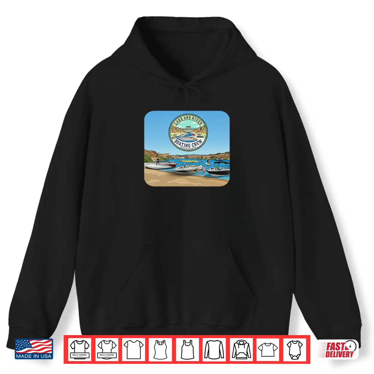 River And Lake Boating Crew With Boats Jet Ski E Foil Shirt River And Lake Boating Crew With Boats Jet Ski E Foil Shirt