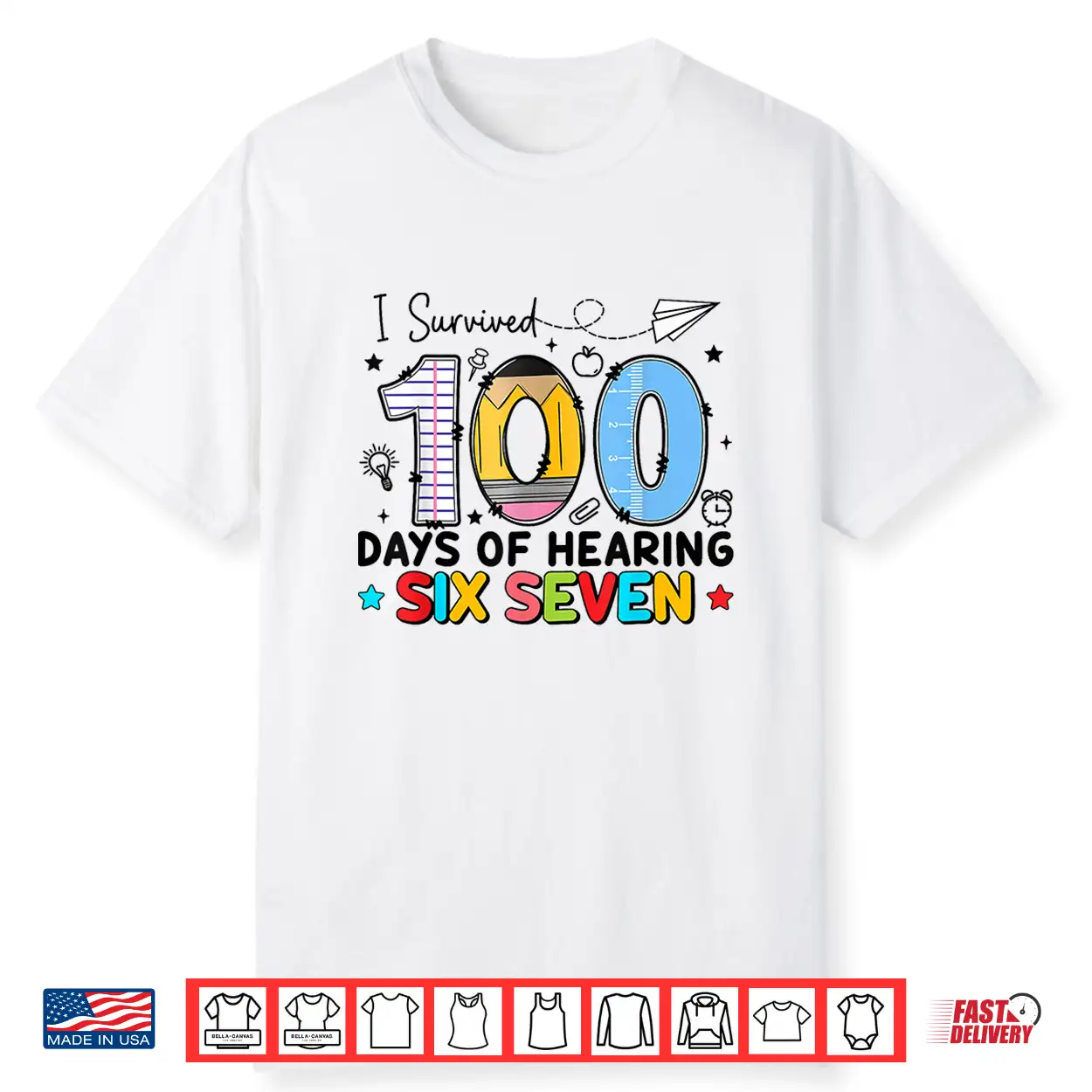 I Survived 100 Days Of Hearing 67 Preppy 100Th Teacher Kids Shirt I Survived 100 Days Of Hearing 67 Preppy 100Th Teacher Kids Shirt