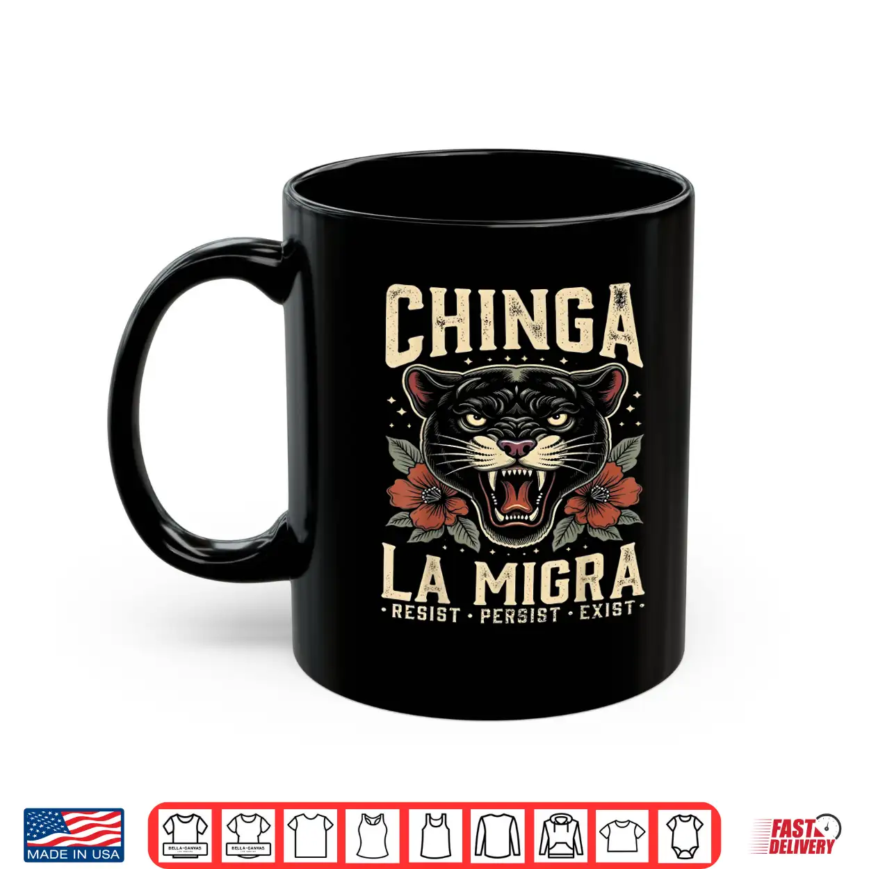 Chinga La Migra Panther Resist Human Rights Shirt Chinga La Migra Panther Resist Human Rights Shirt
