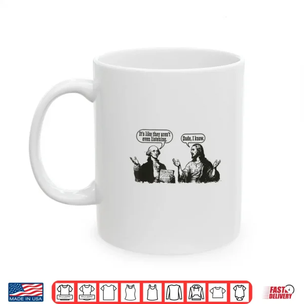 Mug George Washington Jesus Funny Historical Religious Meme Shirt
