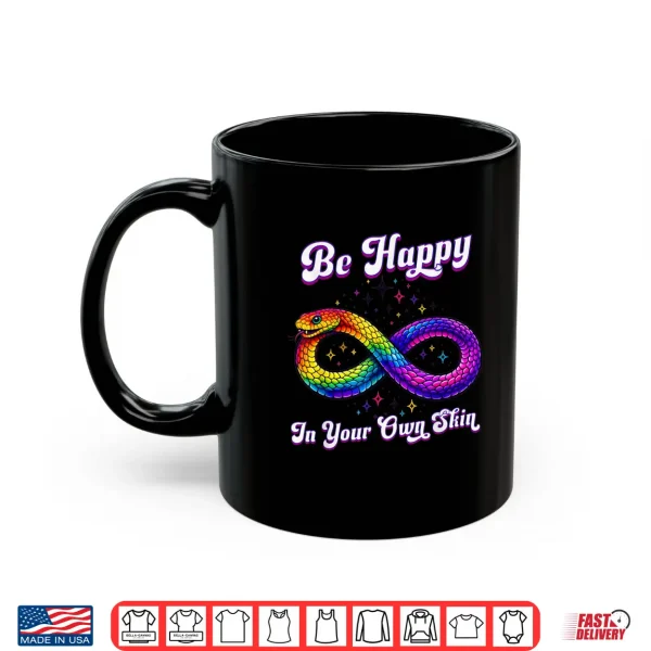 Rainbow Snake Be Happy In Your Own Skin Autism Awareness Shirt 3 Mug Rainbow Snake Be Happy In Your Own Skin Autism Awareness Shirt