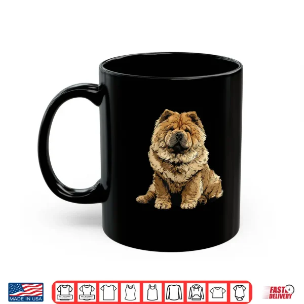 Mug Red Chow Chow Dog Illustration Shirt