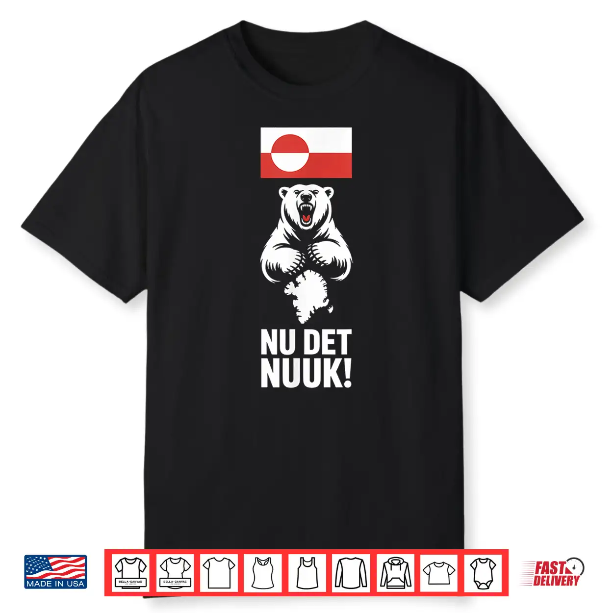 Nu Det Nuuk Now’S Enough Funny Saying Greenlandic Flag Shirt Nu Det Nuuk Now’S Enough Funny Saying Greenlandic Flag Shirt