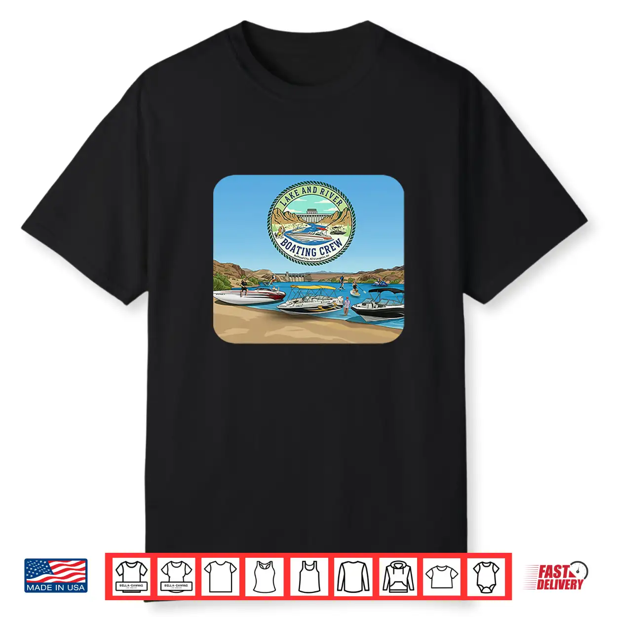 River And Lake Boating Crew With Boats Jet Ski E Foil Shirt River And Lake Boating Crew With Boats Jet Ski E Foil Shirt