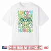 St Patricks Day Lucky Vibes Shamrock Women Girls Kids Irish Shirt