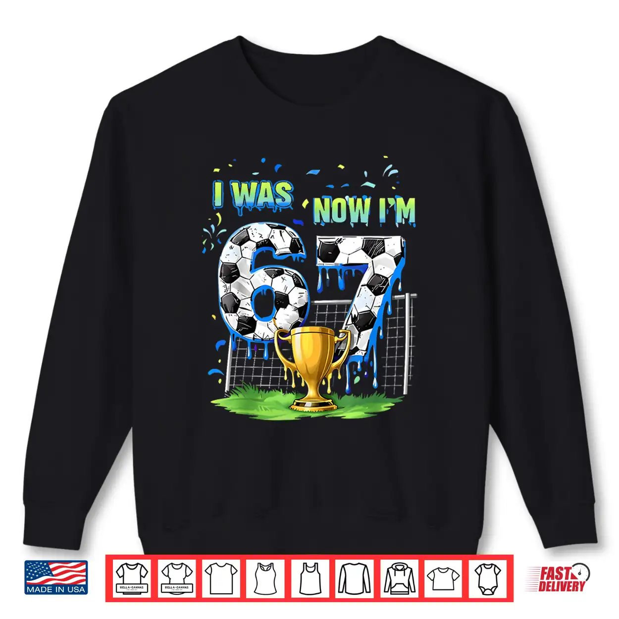 7Th Birthday Kids Funny Soccer I Was 6 Now I’M 7 Year Old Shirt 7Th Birthday Kids Funny Soccer I Was 6 Now I’M 7 Year Old Shirt