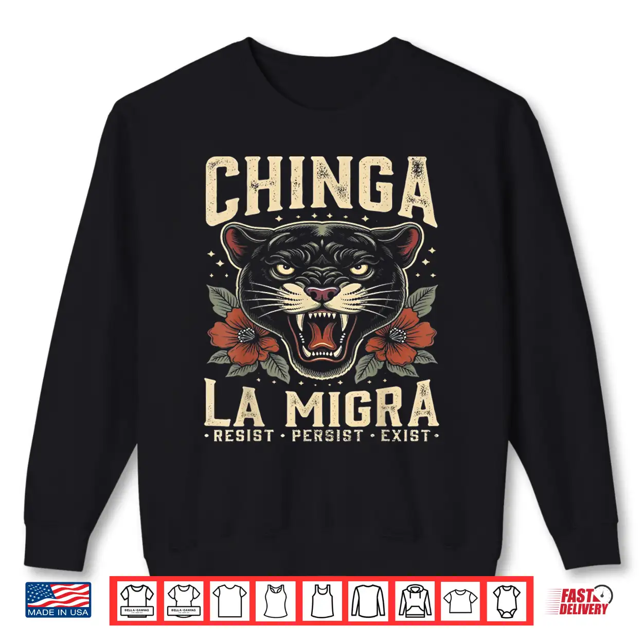 Chinga La Migra Panther Resist Human Rights Shirt Chinga La Migra Panther Resist Human Rights Shirt
