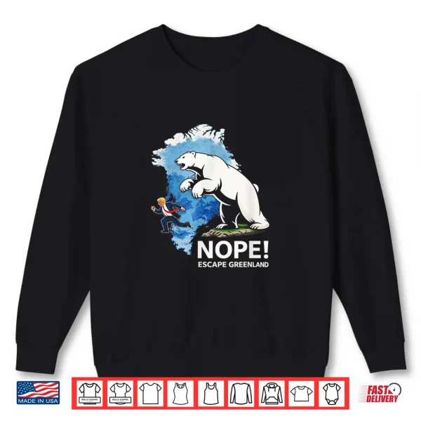 Sweatshirt Greenland Defense Force Funny Bear Design Arctic Humor Shirt