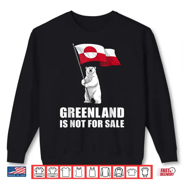 Sweatshirt Greenland Not For Sale Greenland Flag Bear Greenlanders Shirt