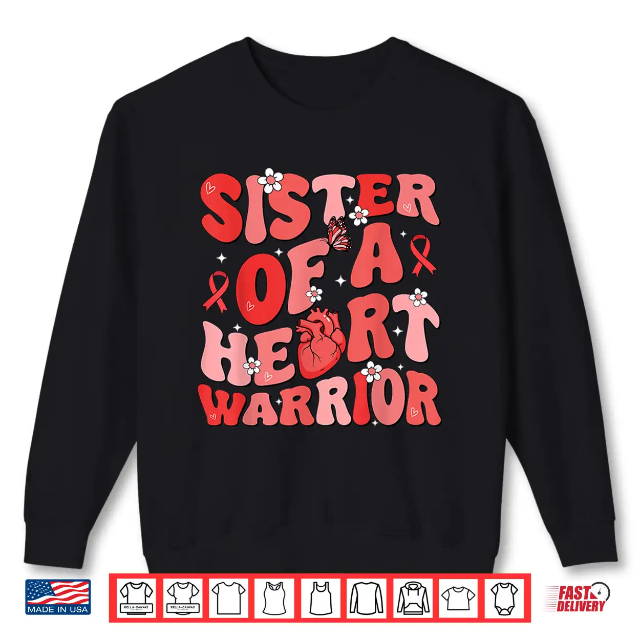 Sister Of A Heart Warrior Heart Disease Awareness Chd Go Red Shirt Sister Of A Heart Warrior Heart Disease Awareness Chd Go Red Shirt