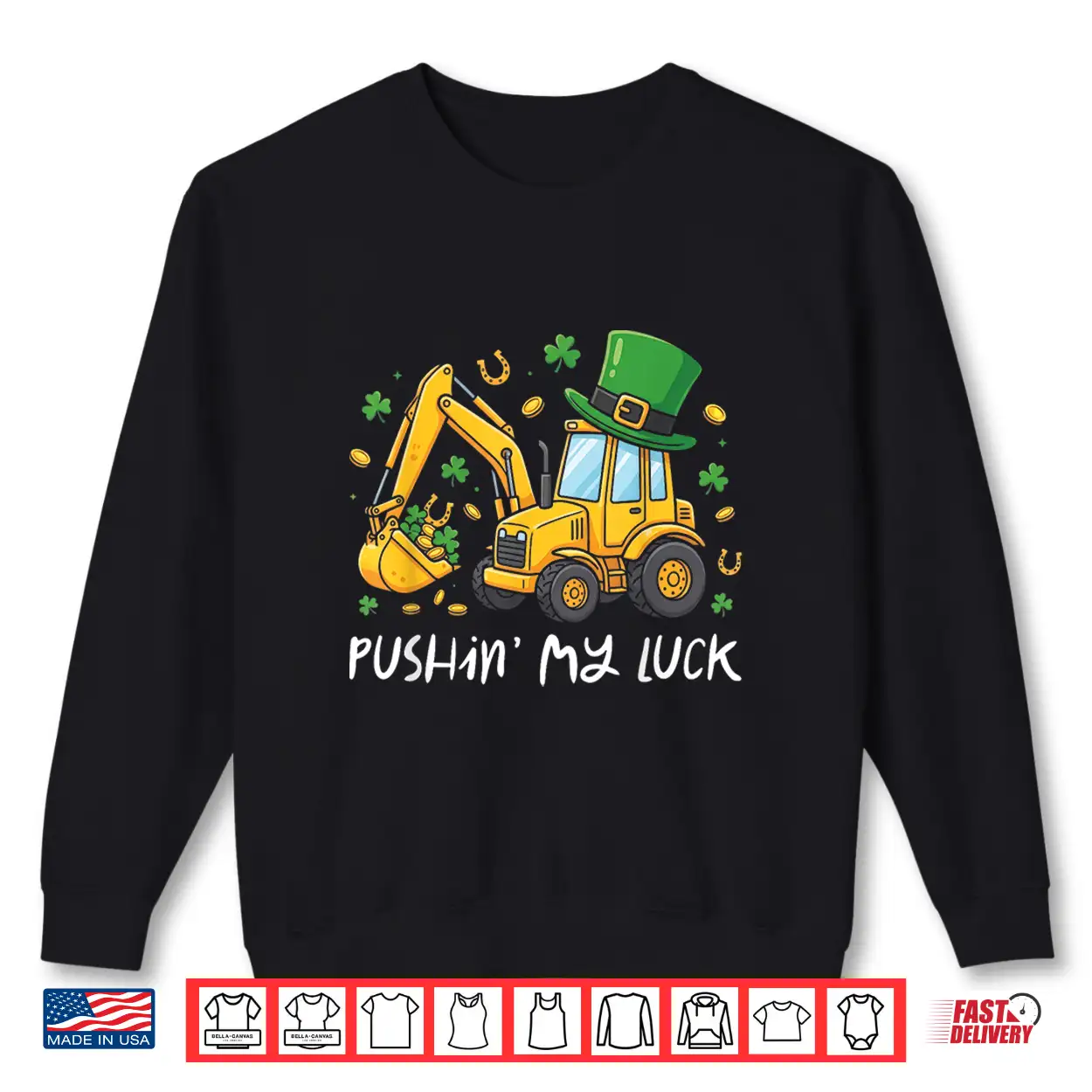 St Patricks Day Bulldozer Saint Paddys Construction Boys Kid Shirt St Patricks Day Bulldozer Saint Paddys Construction Boys Kid Shirt