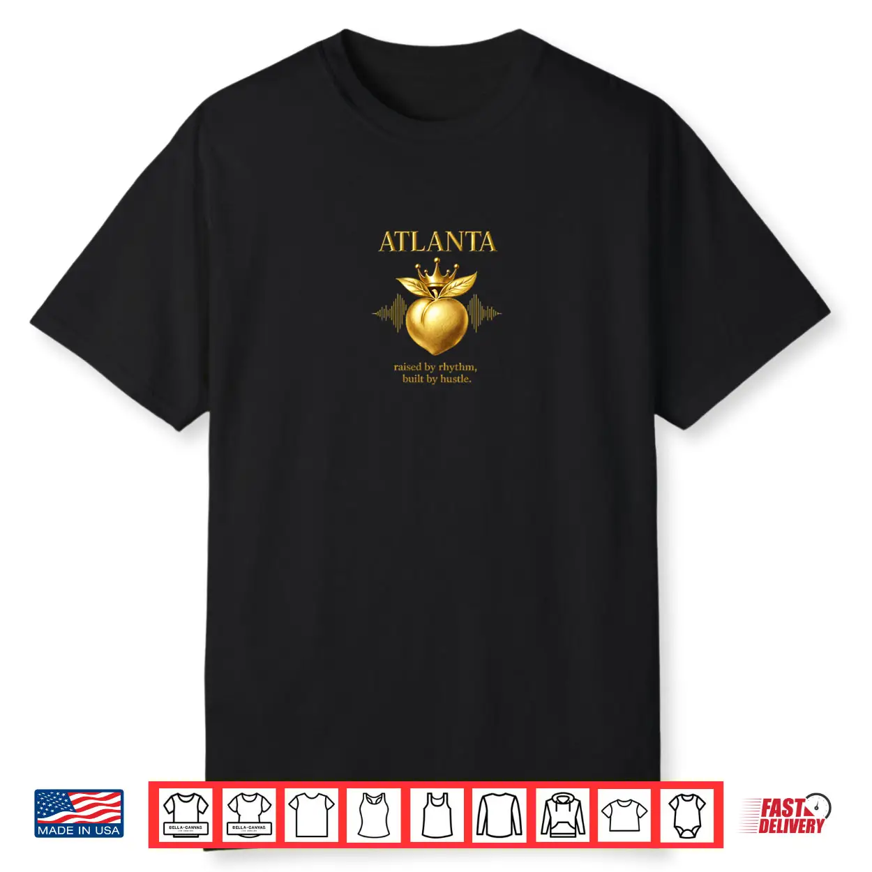 Atlanta   Crowned Peach Premium Tri Blend Shirt
