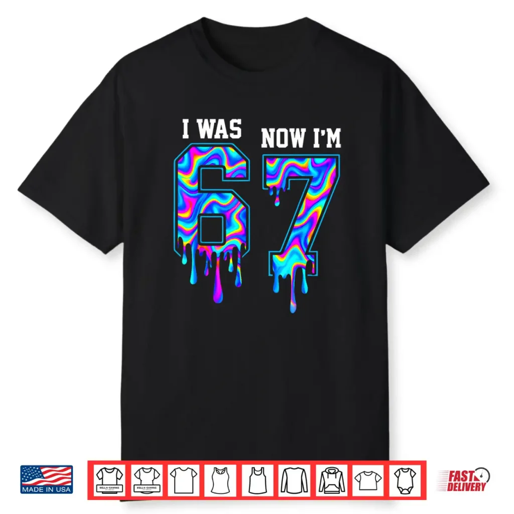 Blue Checkered I Was 6 Now I’M 7 Birthday Boy Bday Kids Shirt