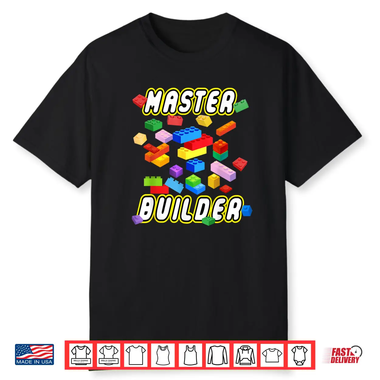 Building Bricks Master Builder Construction Block Building Shirt