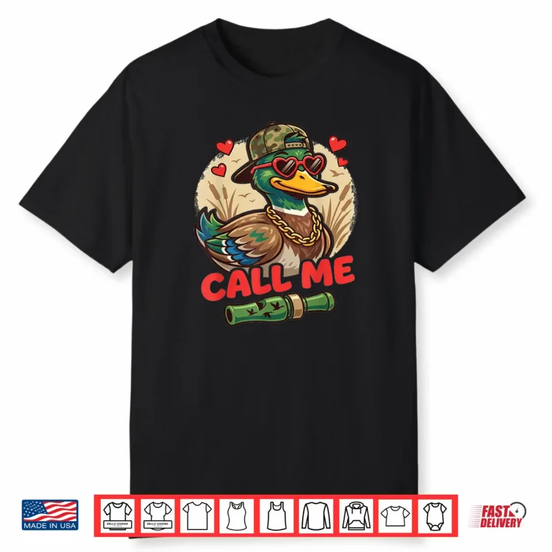 Call Me Duck Hunting Retro Valentine’s Day Shirt