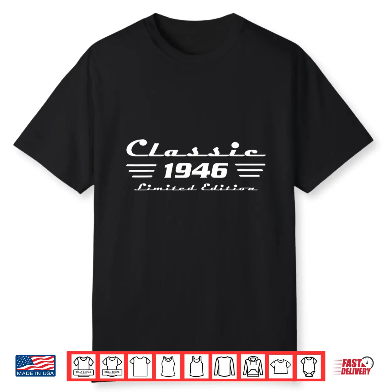 Classic 80 Birthday Decorations Men 80Yr 1946 80Th Birthday Shirt