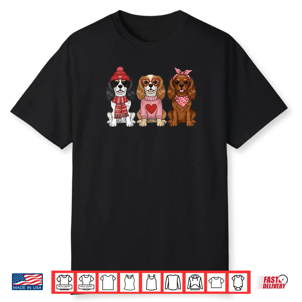 Cute Cavalier King Charles Spaniel Valentine Dog Shirt