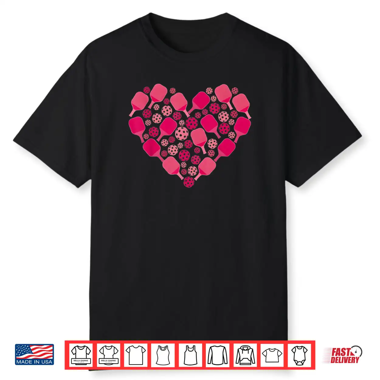 Cute Pickleball Heart Valentine’s Day Pickleball Lover Women Shirt