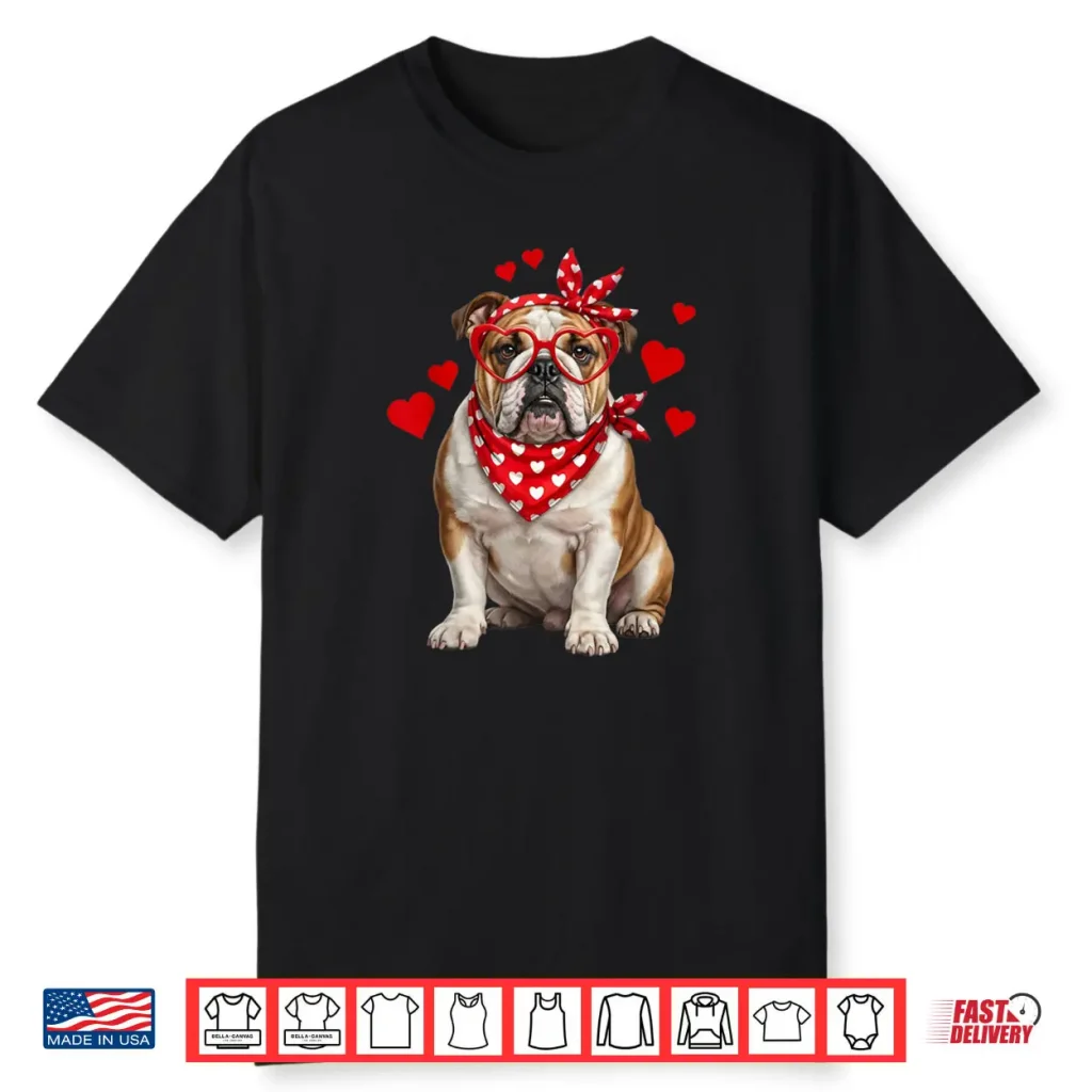 English Bulldog Valentines Day Dog Lover Heart Shirt 1 English Bulldog Valentines Day Dog Lover Heart Shirt