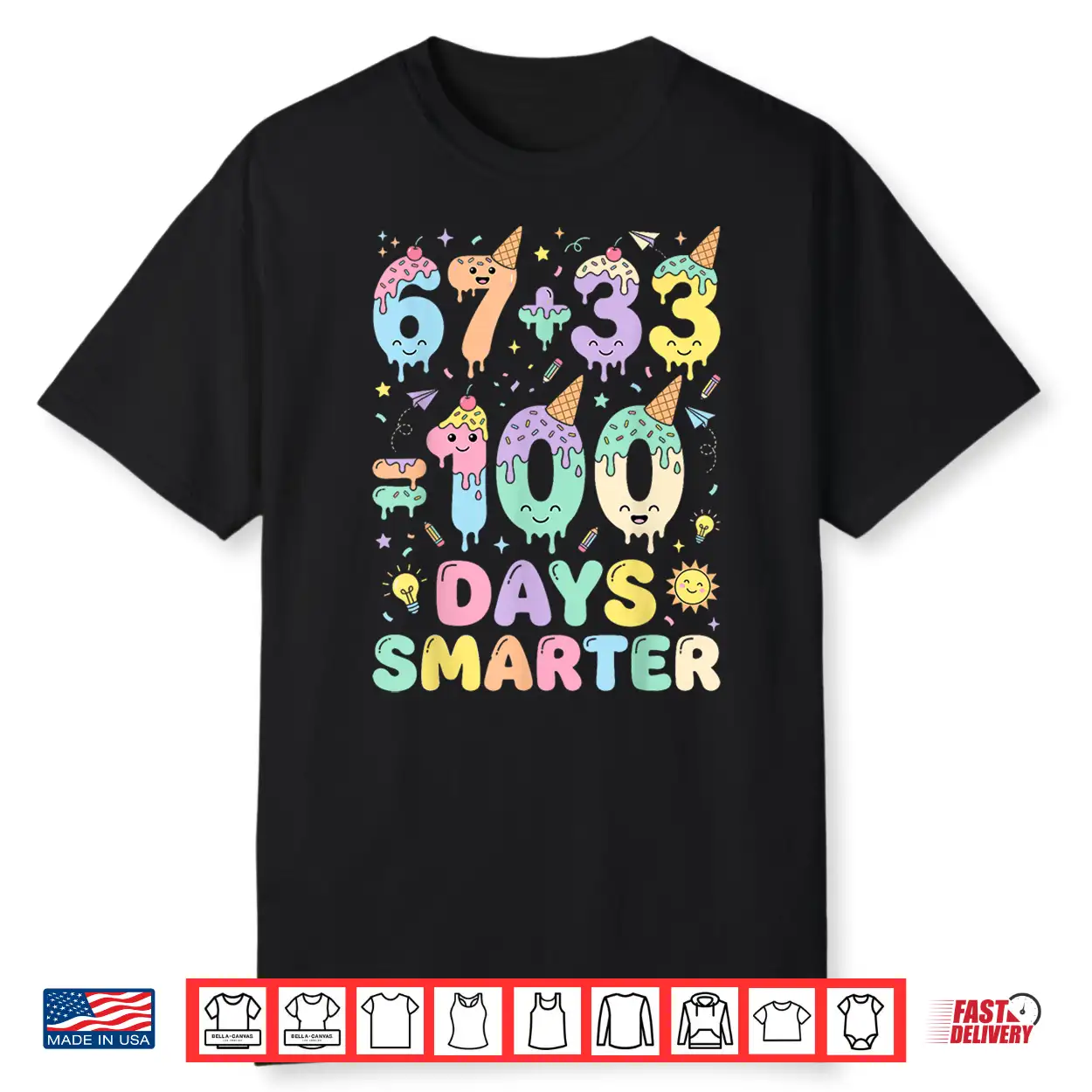Funny 100Th Day Of School 67 Meme 100 Days Smarter Boys Girl Shirt