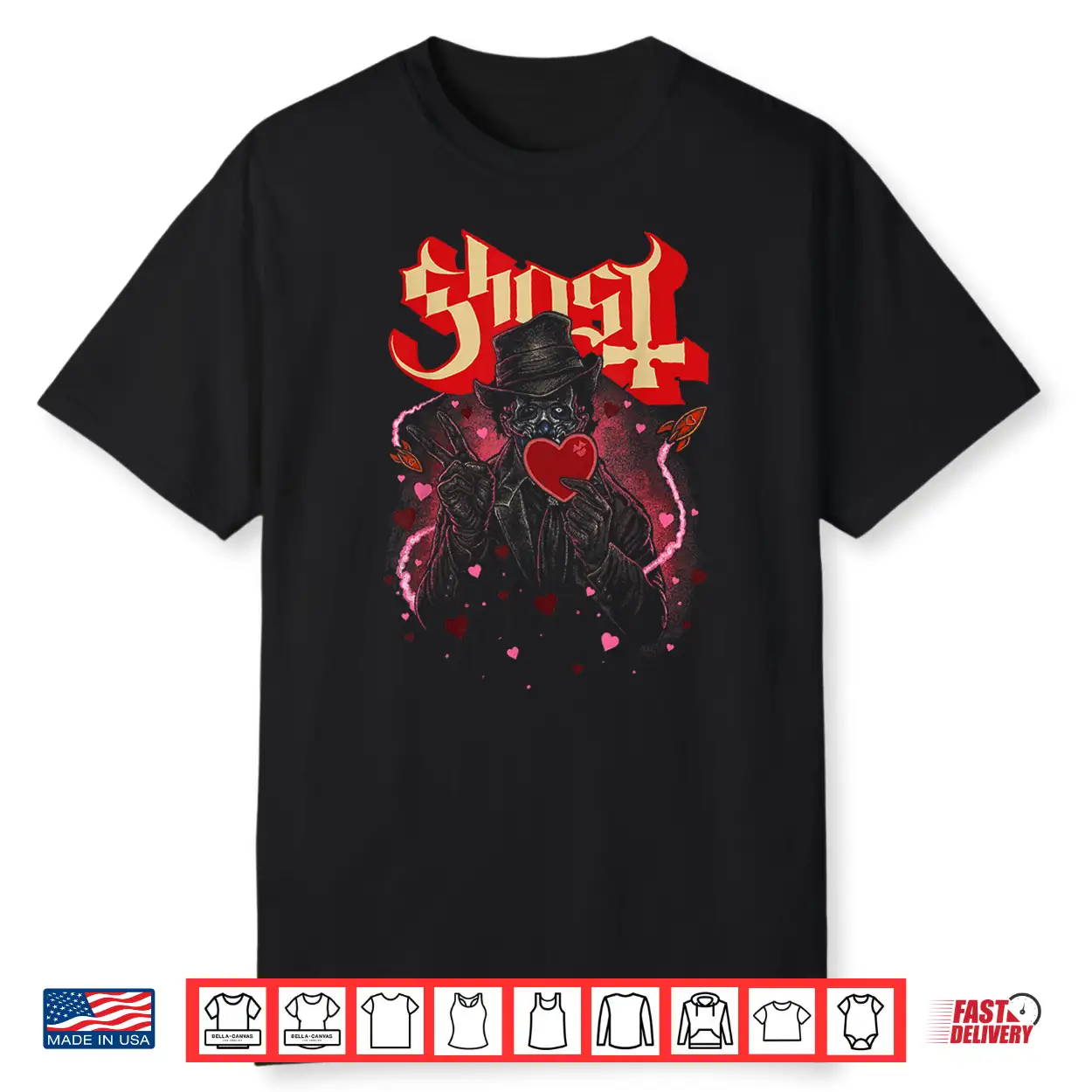 Ghost Valentine’S With Rockets Shirt