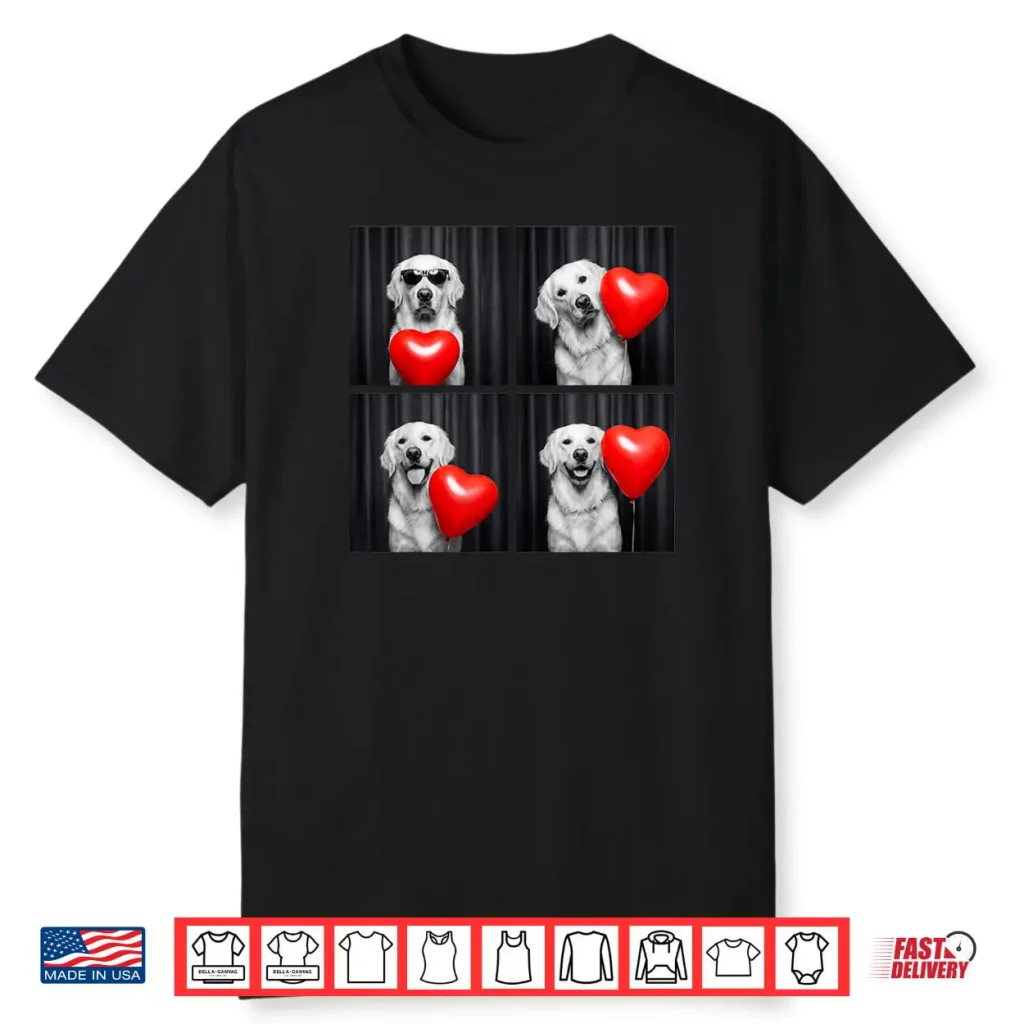 Golden Retriever Photobooth Dog Lover Valentines Shirt 1 Golden Retriever Photobooth Dog Lover Valentines Shirt