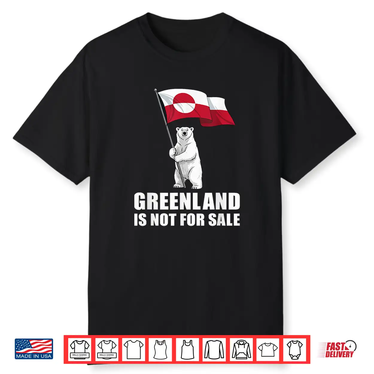 Greenland Not For Sale Greenland Flag Bear Greenlanders Shirt