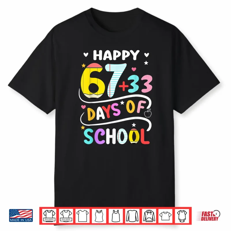 Happy 100 Days Of School Smarter 67 Teacher Kids Boys Girls Shirt