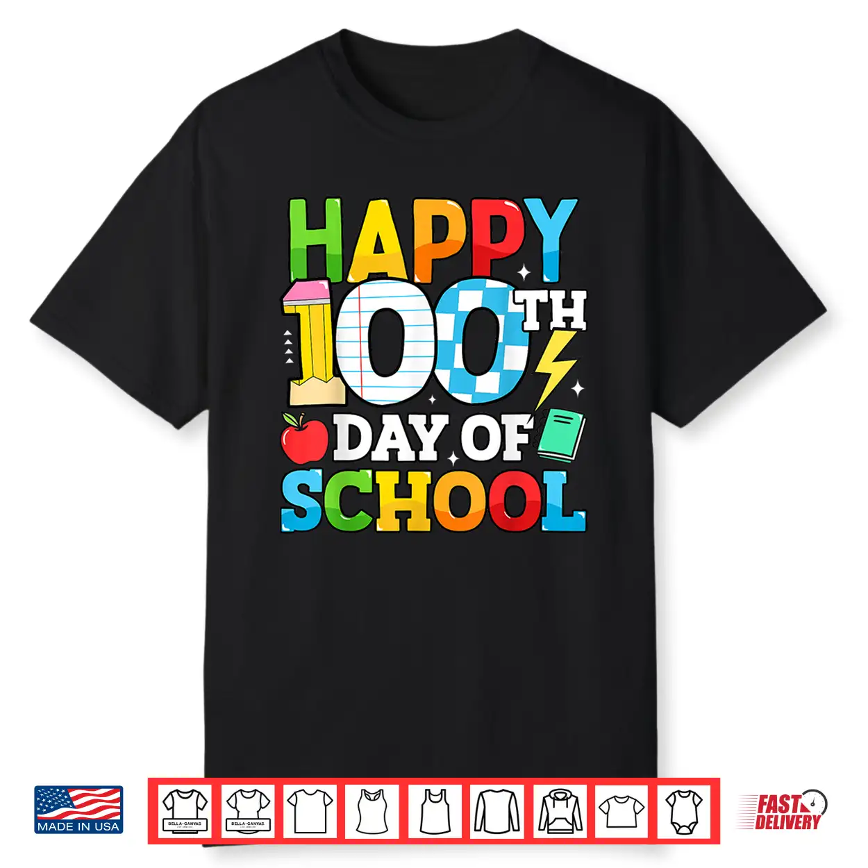 Happy 100 Days Of School Teacher 100Th Day Of School Kids Shirt
