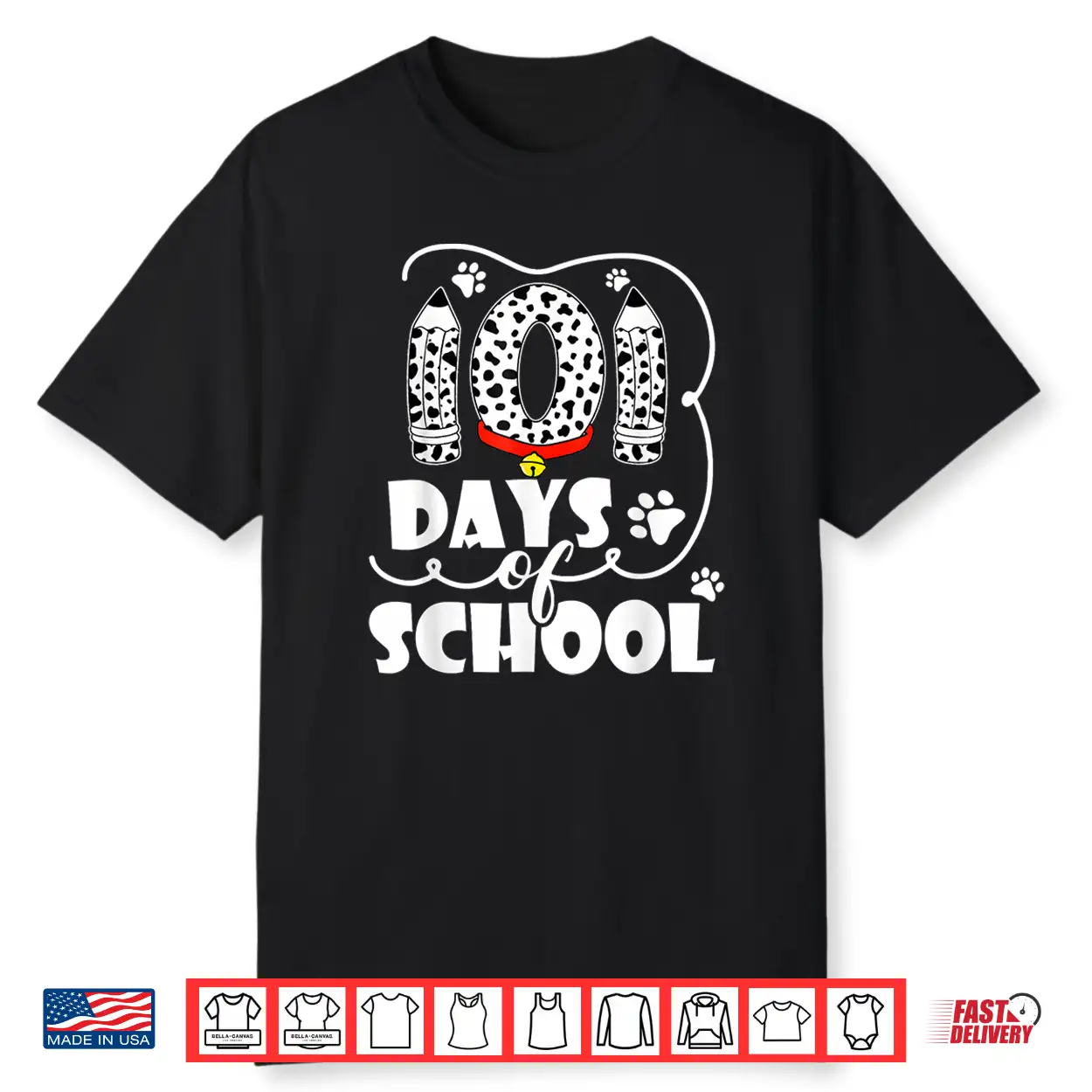 Happy 101 Days School Cute Dog 100 Days Smarter Student Kids Shirt