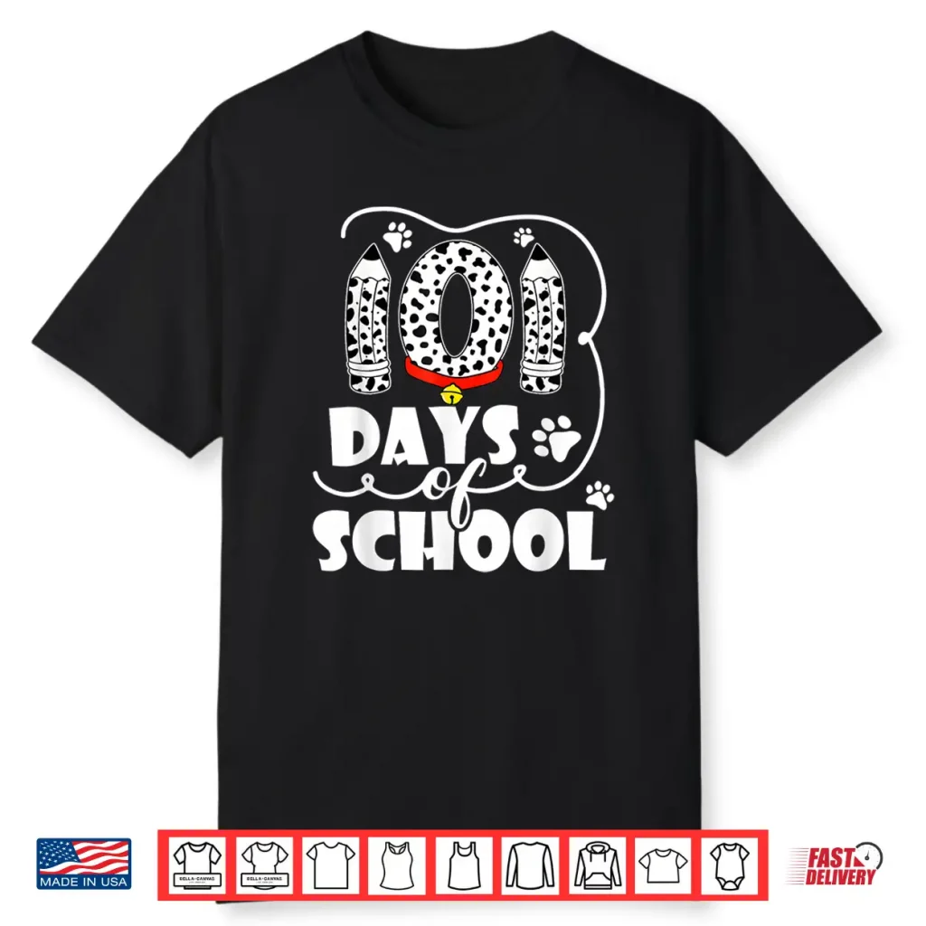 Happy 101 Days School Cute Dog 100 Days Smarter Student Kids Shirt