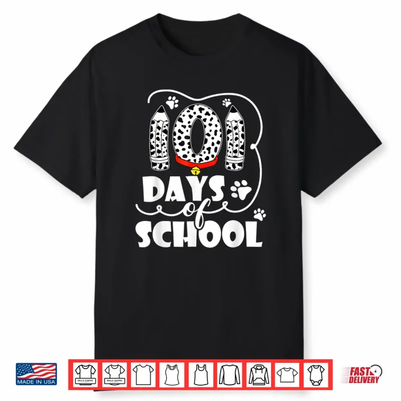 Happy 101 Days School Cute Dog 100 Days Smarter Student Kids Shirt