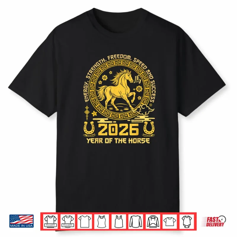 Happy Lunar Chinese New Year of The Horse 2026 Zodiac Shirt