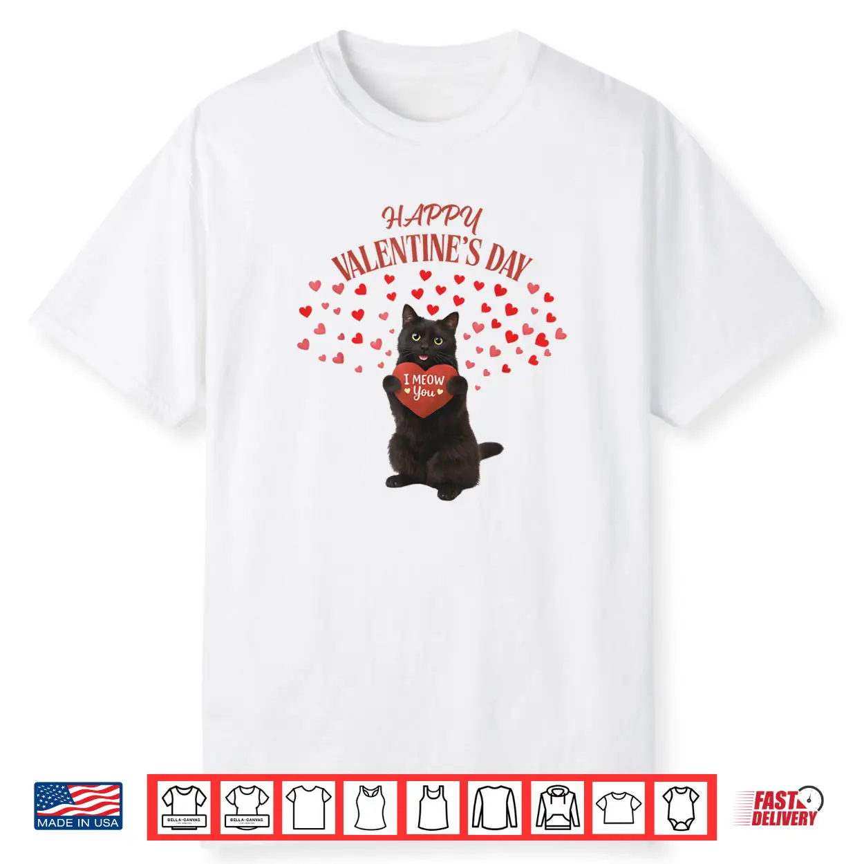 Happy Valentine’s Day Cat Shirt