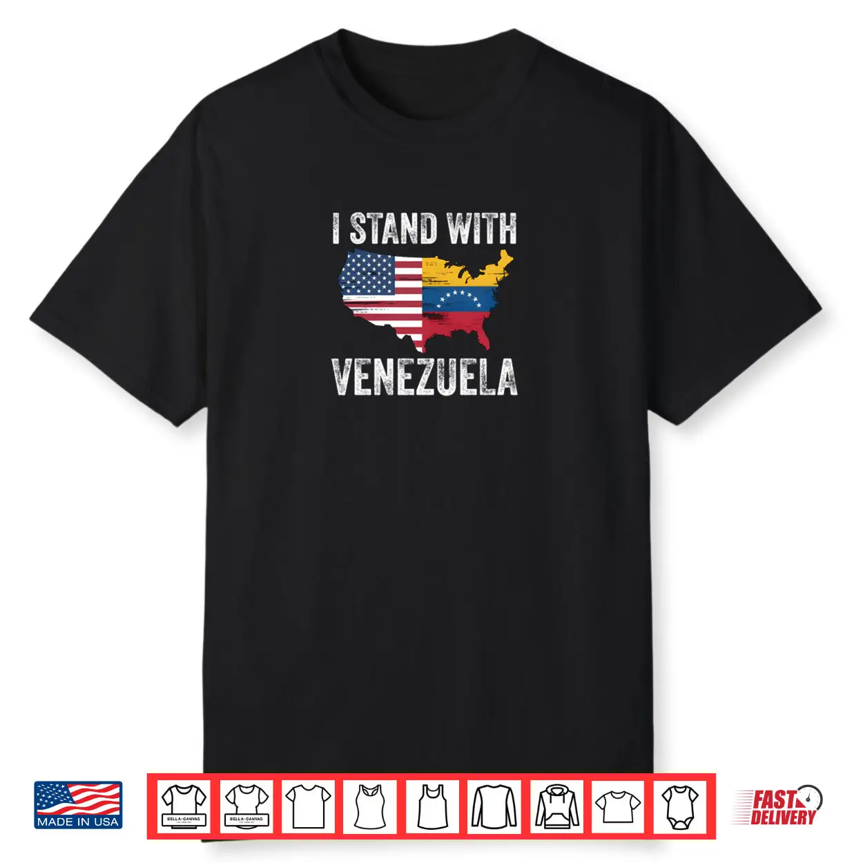 I Stand with Venezuela Vintage Flag Support Shirt