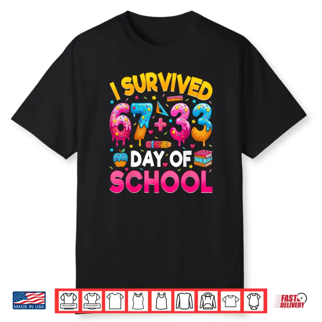 I Survived 67 33 Days of School Happy 100 Days of School Shirt 1 I Survived 67 33 Days of School Happy 100 Days of School Shirt