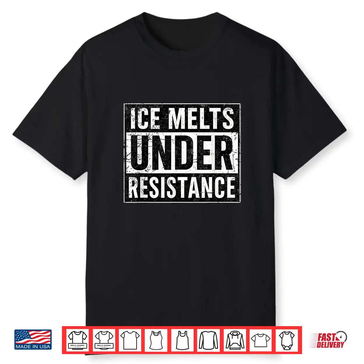 Ice Bold Statement Protest Distressed Graphic Shirt Shirt