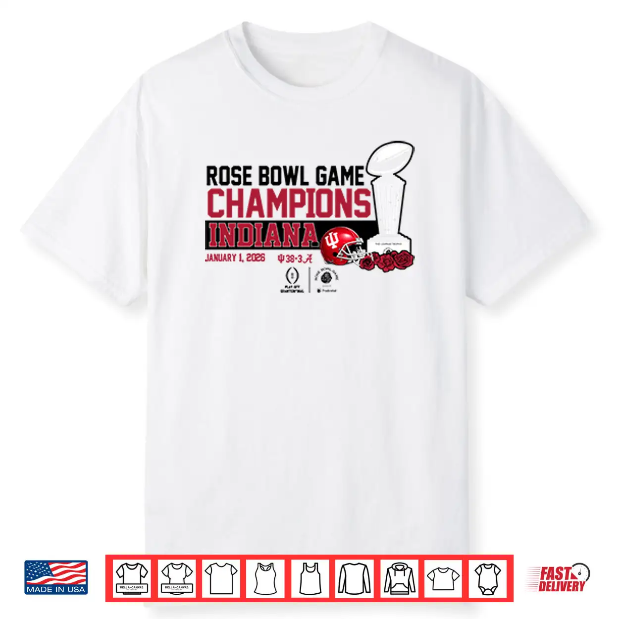 Indiana Football 2026 CFP Rose Bowl Champions Shirt