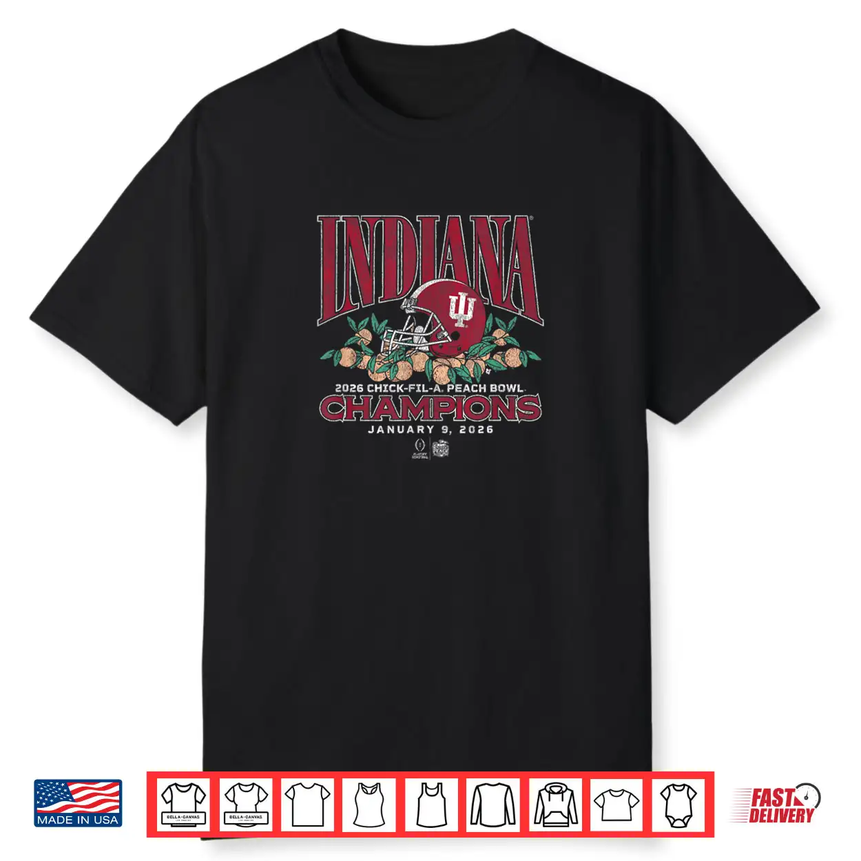 Indiana Football  CFP Peach Bowl Champions Shirt