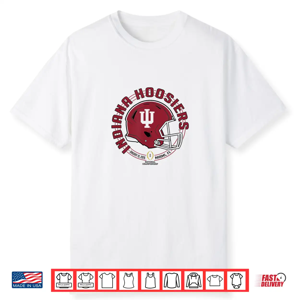 Indiana Hoosiers Cfp National Championship 2026 Blitz White Shirt