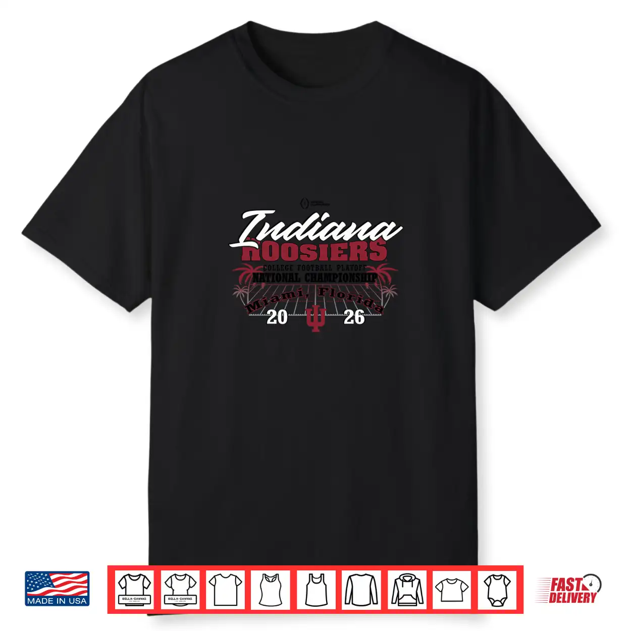 Indiana Hoosiers Cfp National Championship 2026 Gray Shirt