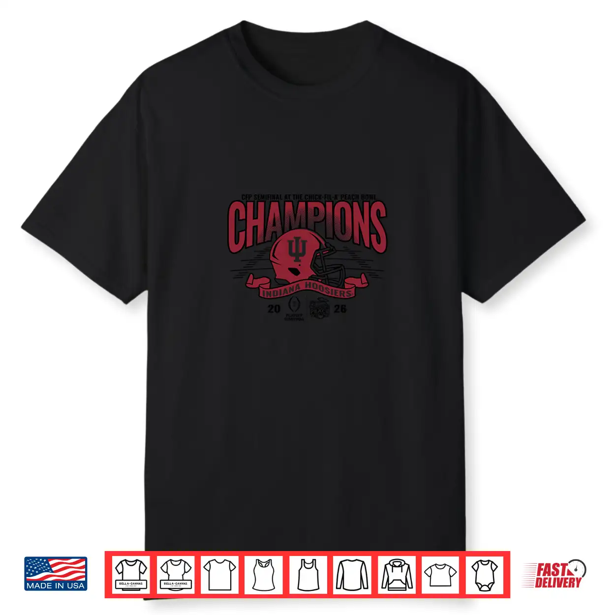 Indiana Hoosiers Peach Bowl Champs 2026 Cfp Semifinal White Shirt